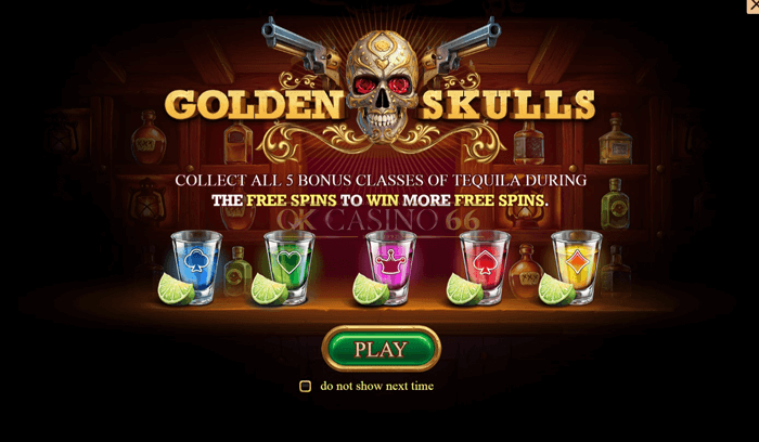 เกมสล็อต Golden Skulls slot ค่าย netgame