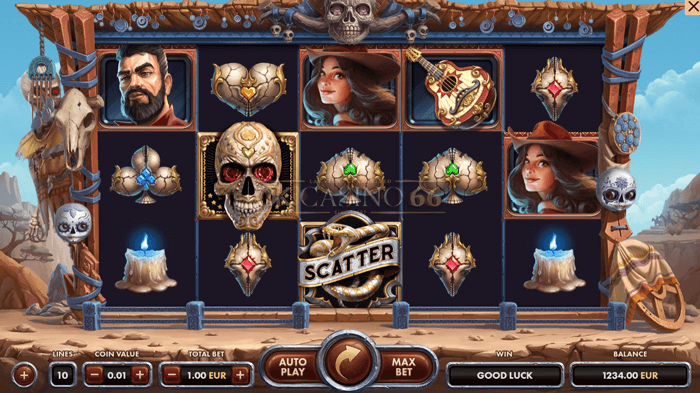 เกมสล็อต Golden Skulls slot ค่าย netgame