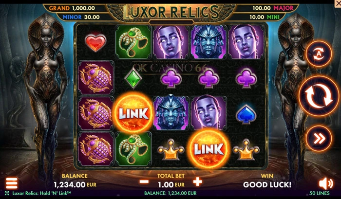 เกมสล็อต Luxor Relics Hold 'n' Link slot